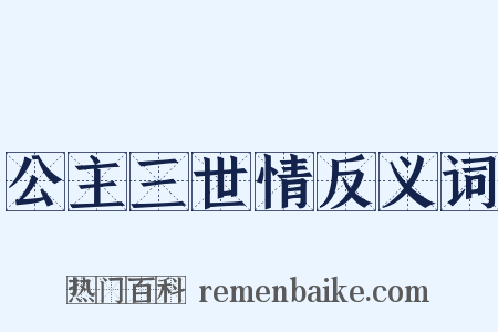 公主三世情反义词是什么意思的图片